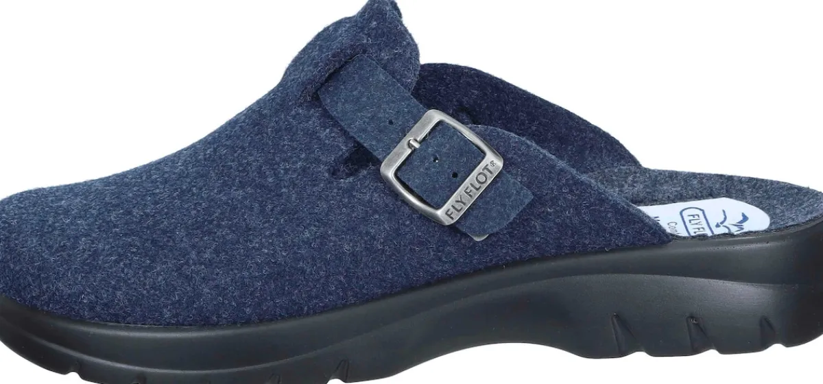 Herren Die moderne Hausfrau Hausschuhe blau