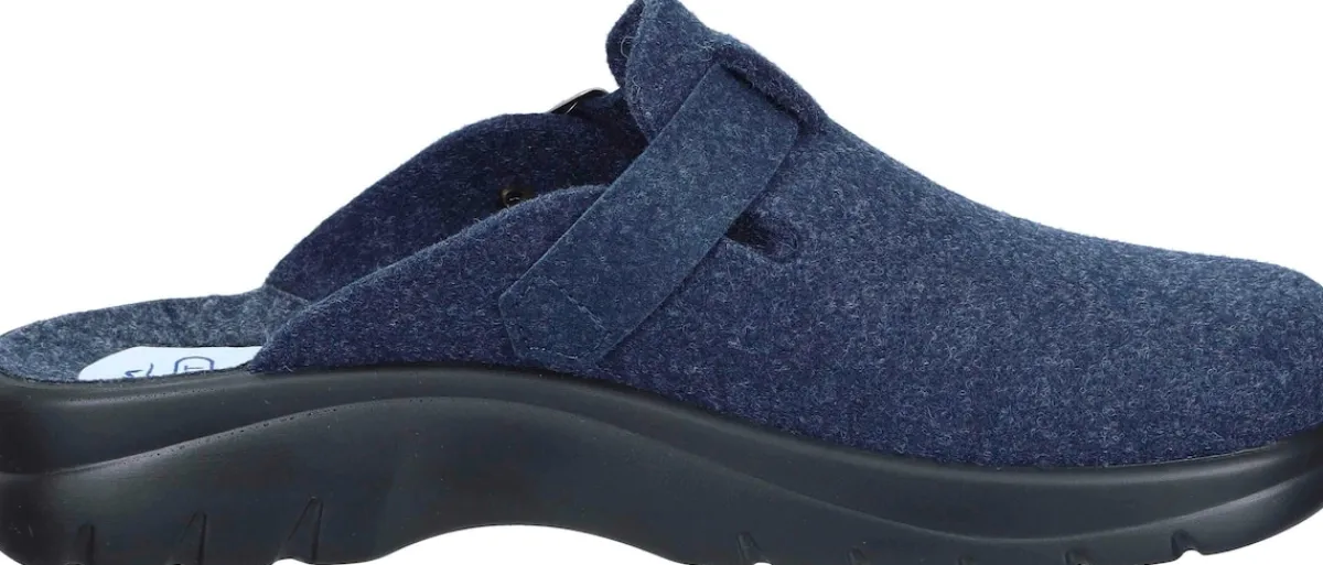 Herren Die moderne Hausfrau Hausschuhe blau