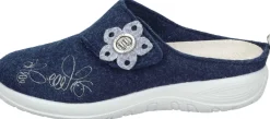 Damen Die moderne Hausfrau Hausschuhe blau