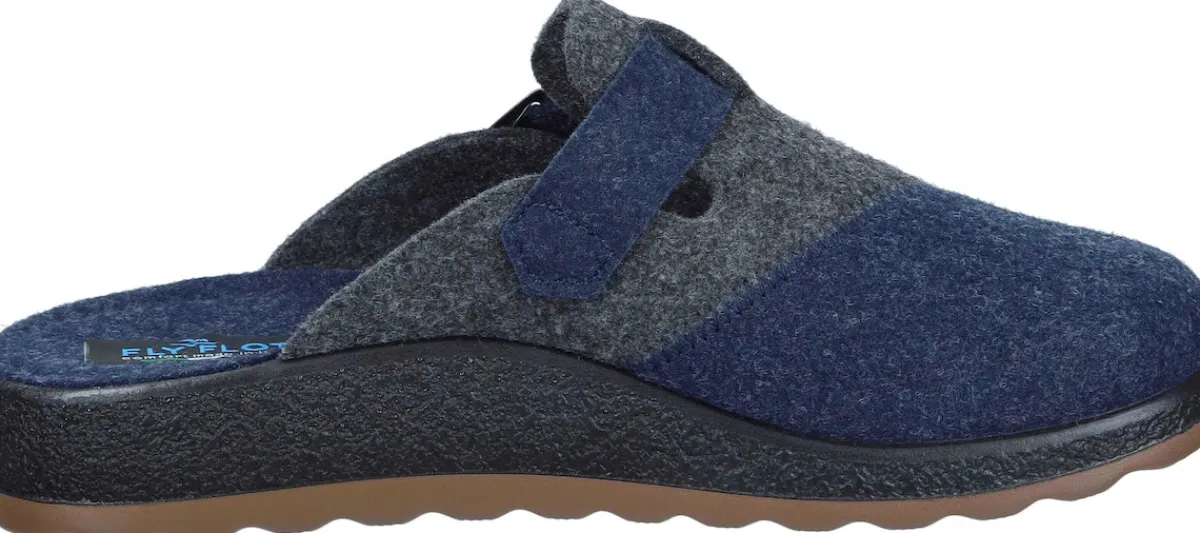 Herren Die moderne Hausfrau Hausschuhe blau