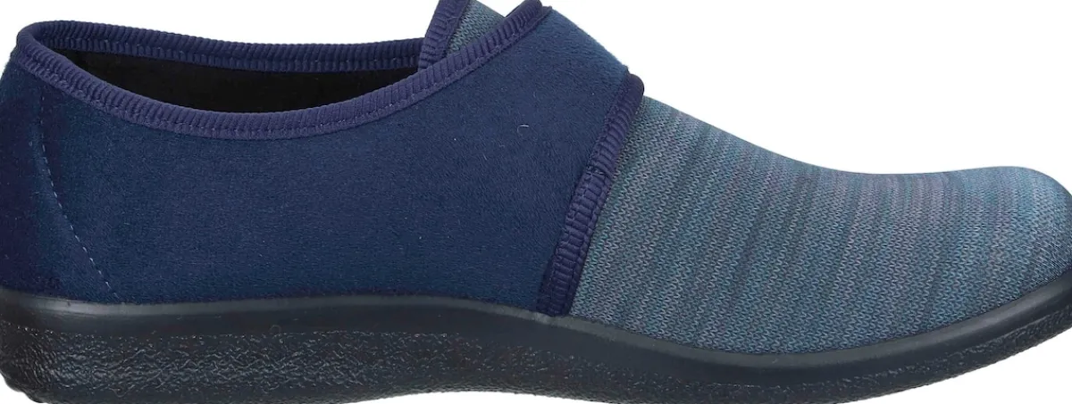 Herren Die moderne Hausfrau Hausschuhe blau