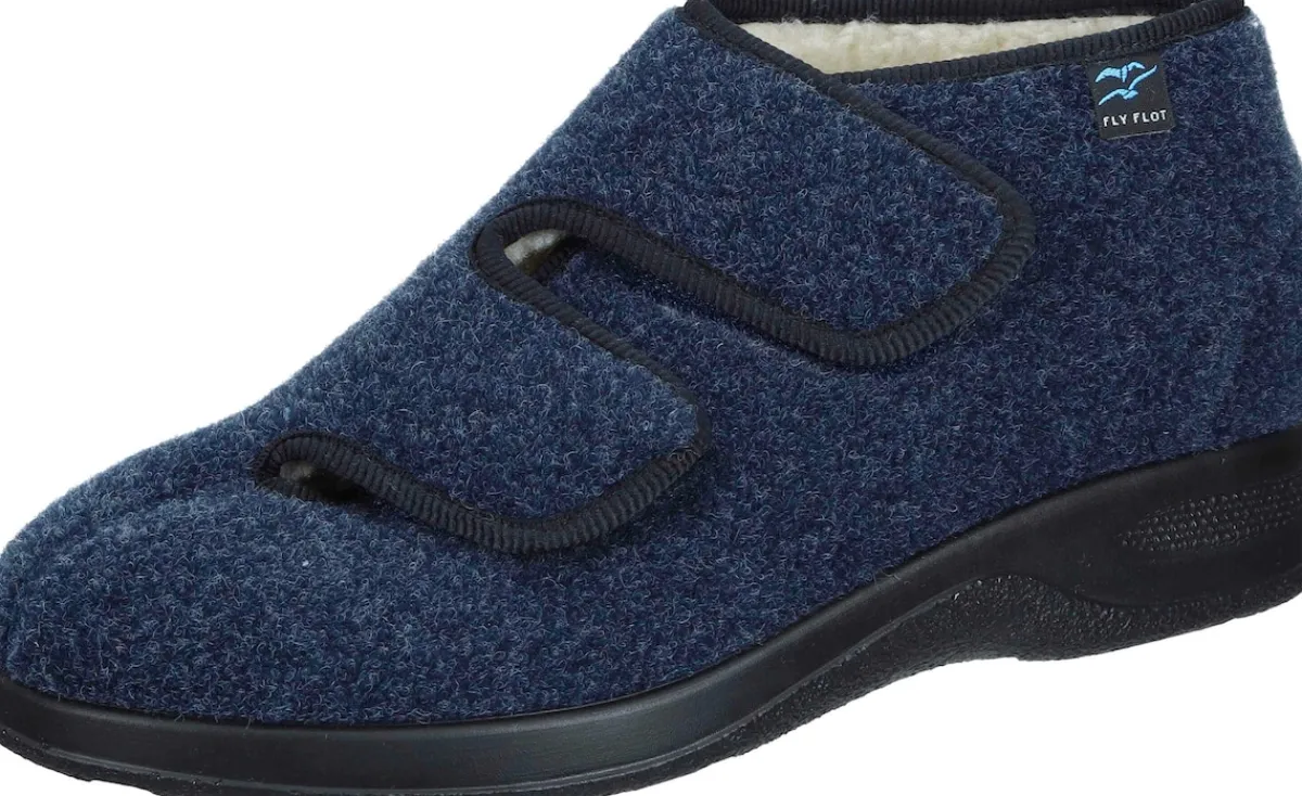 Herren Die moderne Hausfrau Hausschuhe blau