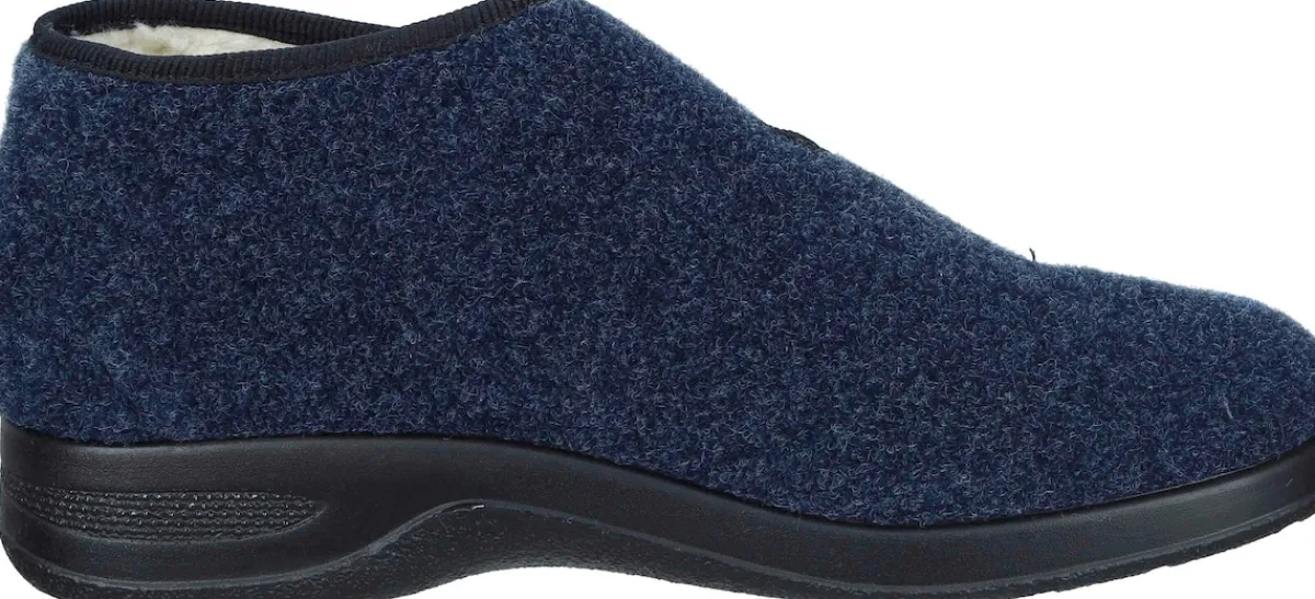 Herren Die moderne Hausfrau Hausschuhe blau