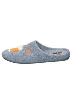 Herren Die moderne Hausfrau Hausschuhe grau