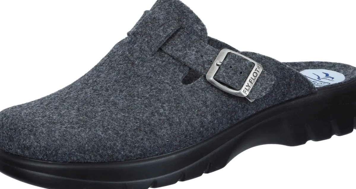 Herren Die moderne Hausfrau Hausschuhe grau