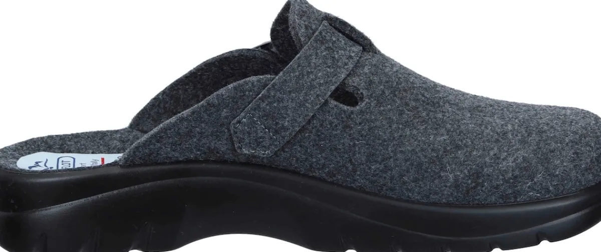 Herren Die moderne Hausfrau Hausschuhe grau