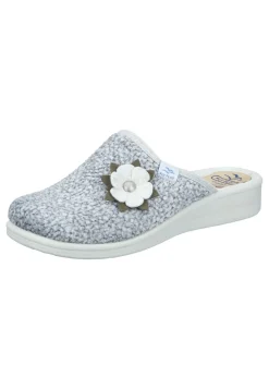 Damen Die moderne Hausfrau Hausschuhe hellgrau