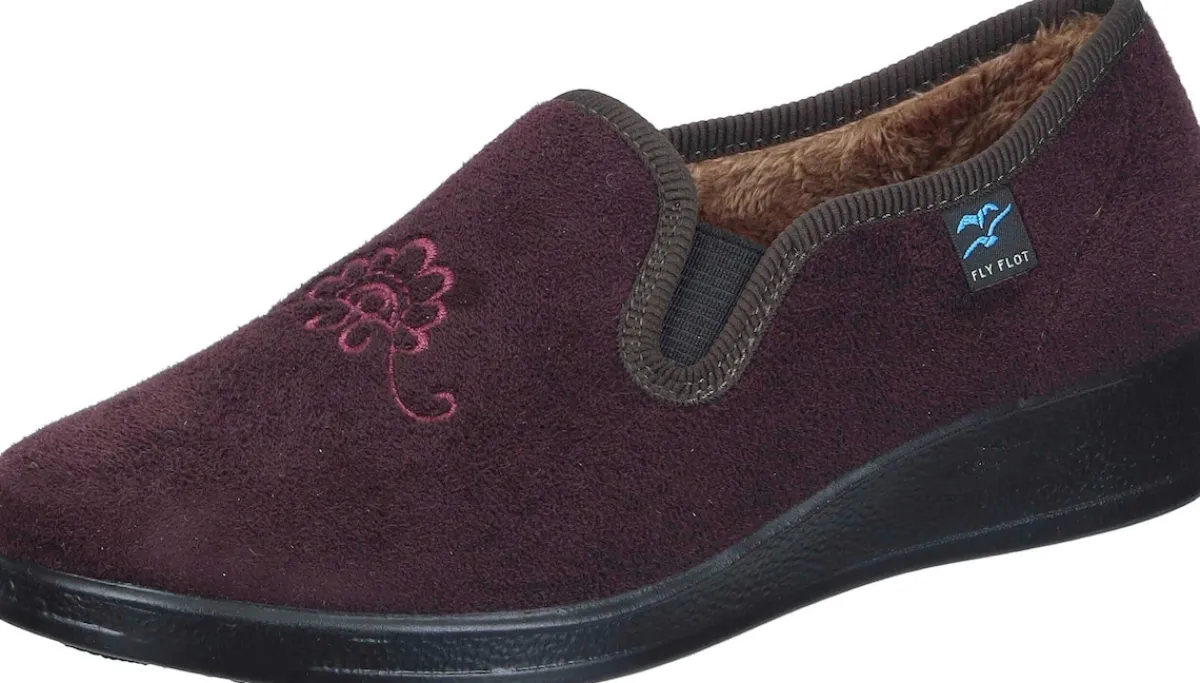 Damen Die moderne Hausfrau Hausschuhe pflaume