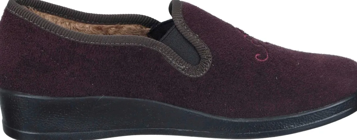 Damen Die moderne Hausfrau Hausschuhe pflaume