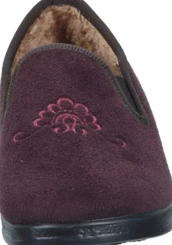 Damen Die moderne Hausfrau Hausschuhe pflaume