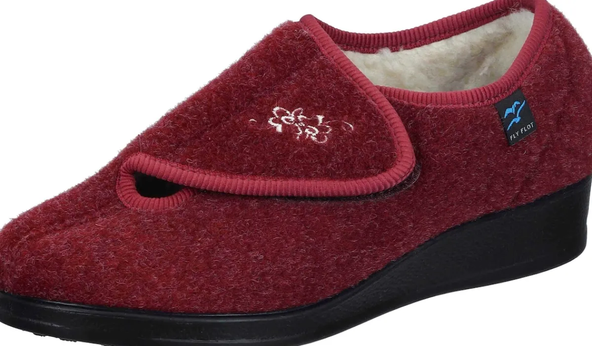 Damen Die moderne Hausfrau Hausschuhe rot