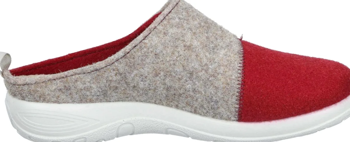 Damen Die moderne Hausfrau Hausschuhe rot