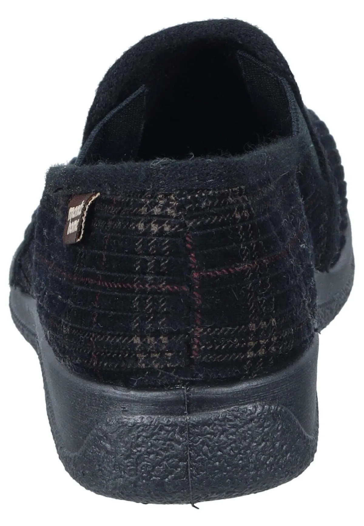 Herren Die moderne Hausfrau Hausschuhe schwarz