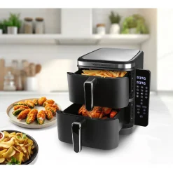 Die moderne Hausfrau Heißluftfritteuse „Doppeldecker“