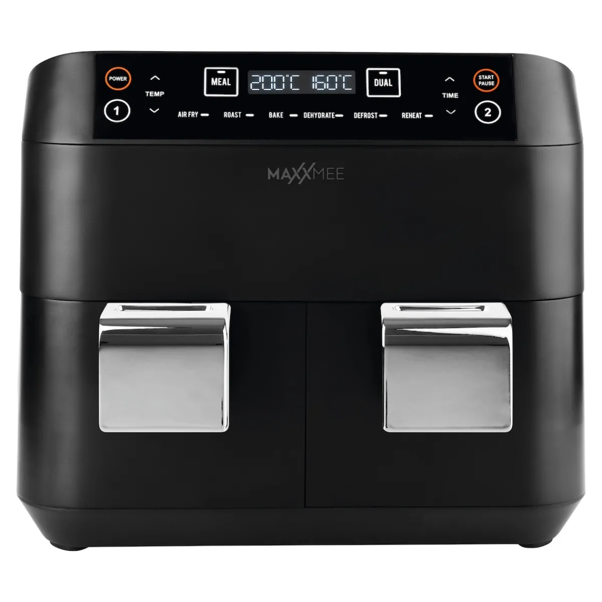 Die moderne Hausfrau Heißluftfritteuse mit Doppelkorb, 2x 3,8 l