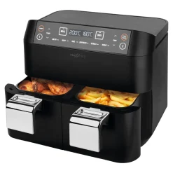 Die moderne Hausfrau Heißluftfritteuse mit Doppelkorb, 2x 3,8 l
