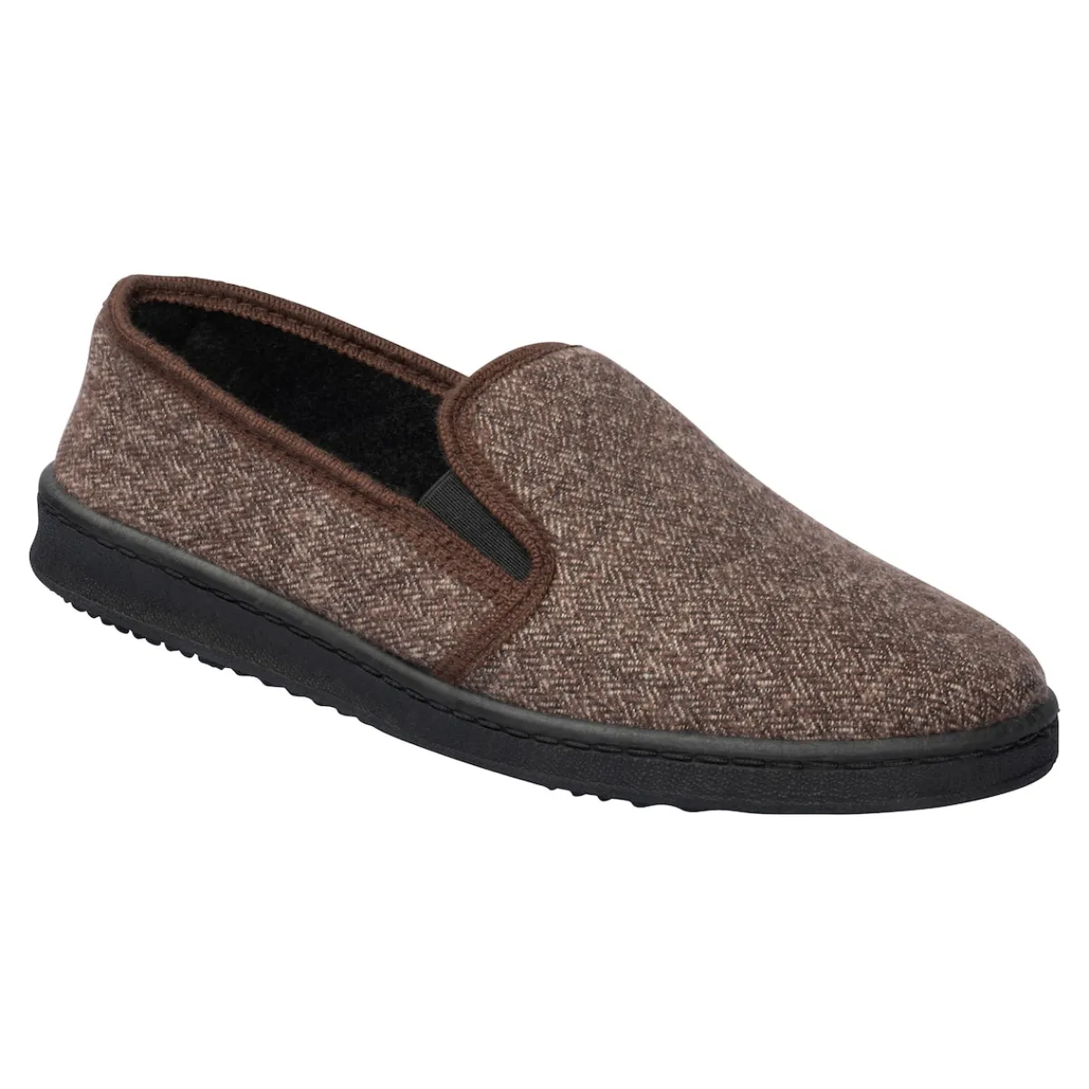 Damen Die moderne Hausfrau Herren Hausslipper "Klassik" braun