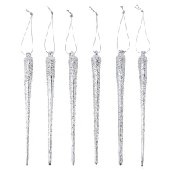 Die moderne Hausfrau Hänge-Deko „Glas-Zapfen“, 6 Stück