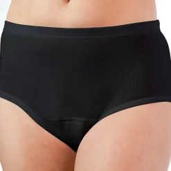 Die moderne Hausfrau Hygiene-Damenslip, leicht/mittel schwarz