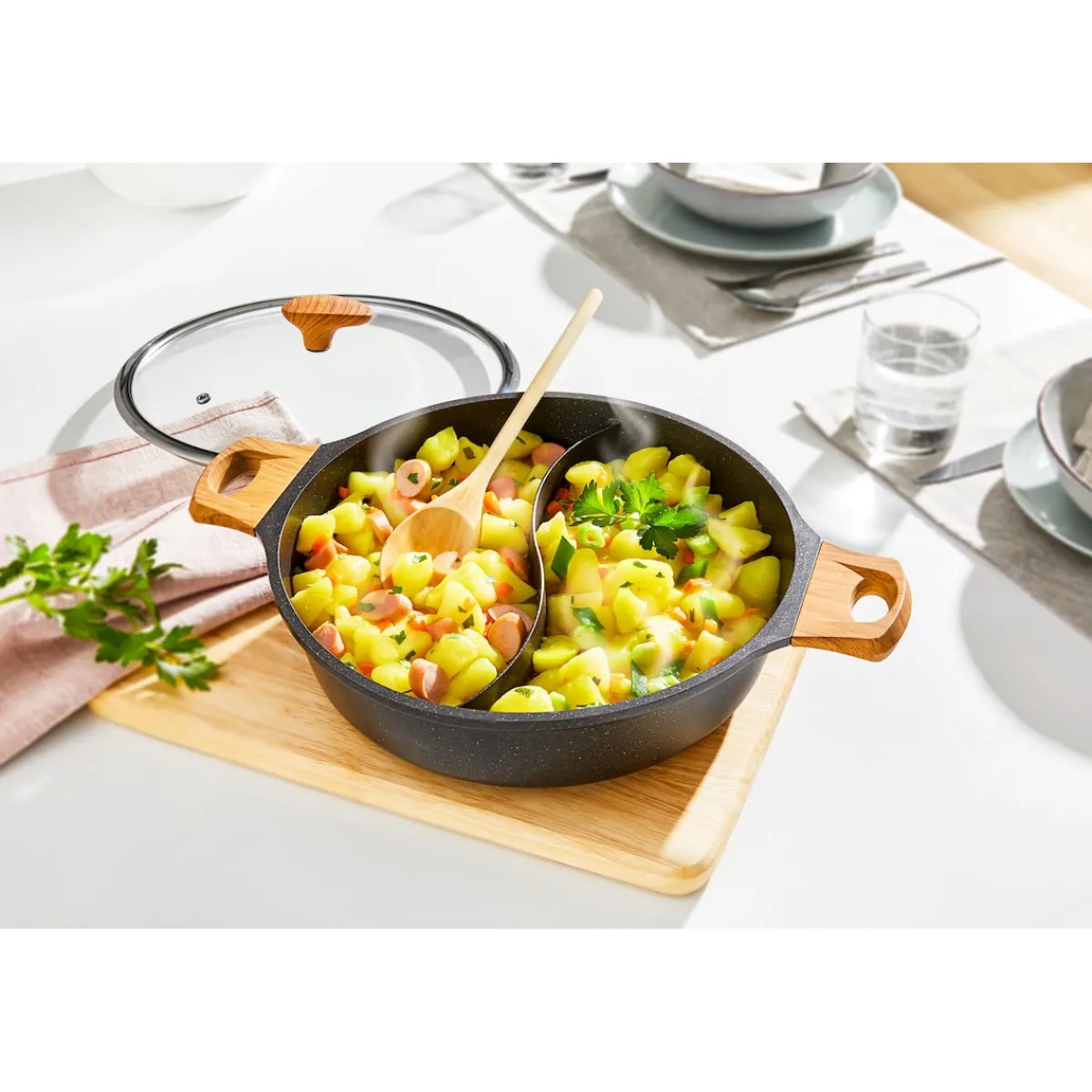 Die moderne Hausfrau 2-in-1-Topf „Hotpot“, 4 l