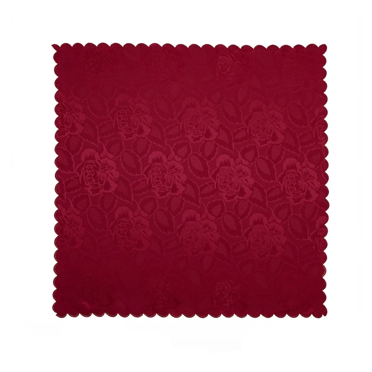 Die moderne Hausfrau Jacquard-Tischdecke "Jasmin" bordeaux