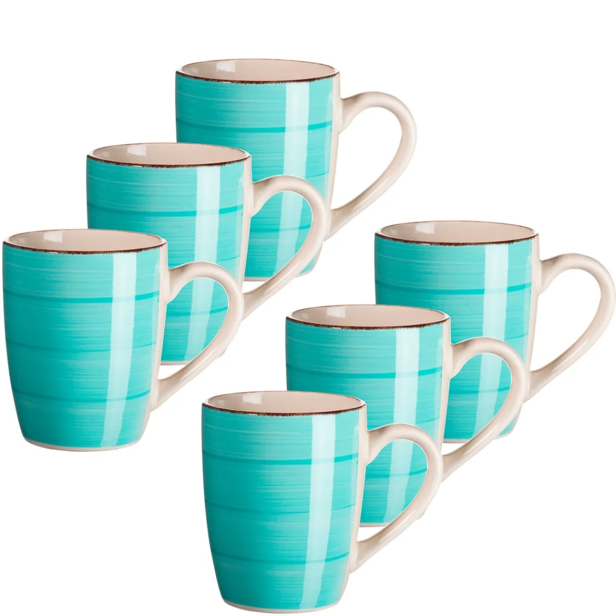 Die moderne Hausfrau Kaffeebecher-Set, Steingut LUMACA Laguna