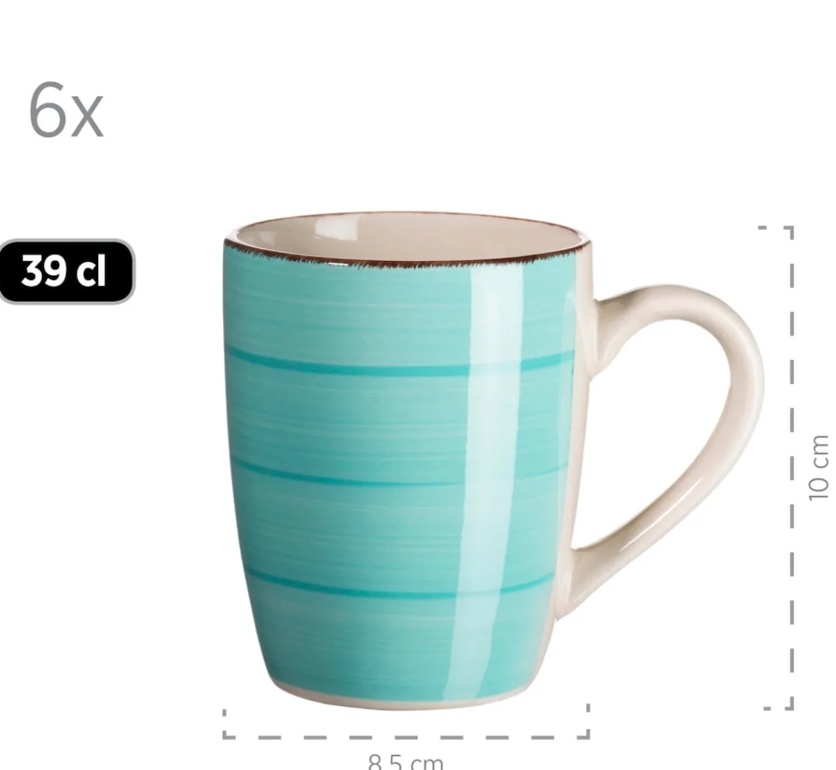 Die moderne Hausfrau Kaffeebecher-Set, Steingut LUMACA Laguna