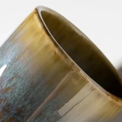 Die moderne Hausfrau Kaffeebecher-Set, Steinzeug Flussufer blau, grün, braun