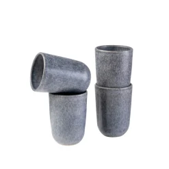 Die moderne Hausfrau Kaffeebecher-Set, Steinzeug Moos'N'Stein Grau