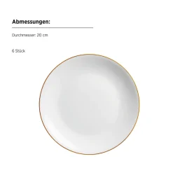 Die moderne Hausfrau Kaffeeservice, Porzellan Felise Weiß / Gold