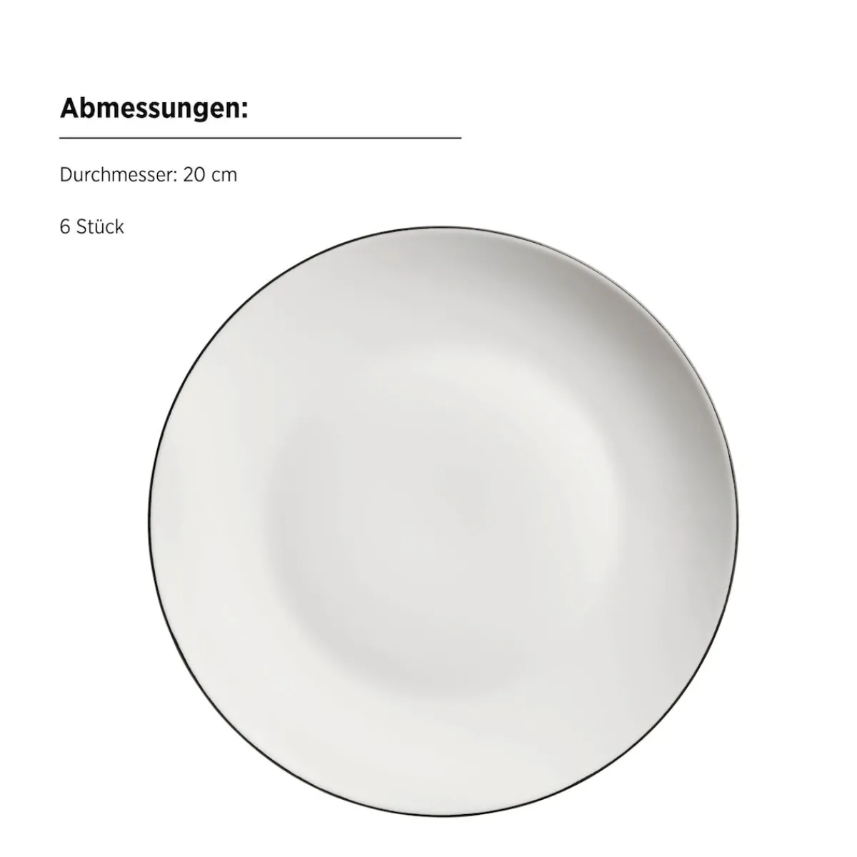 Die moderne Hausfrau Kaffeeservice, Porzellan Felise Weiß / Schwarz