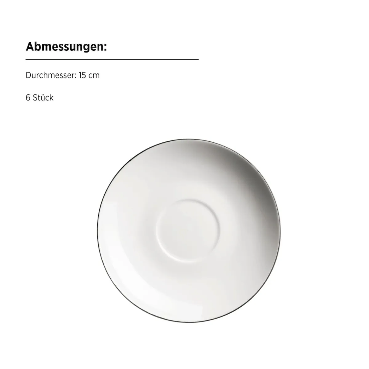 Die moderne Hausfrau Kaffeeservice, Porzellan Felise Weiß / Schwarz