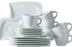 Die moderne Hausfrau Kaffeeservice, Porzellan LA MUSICA 6 x Dessertteller, 6 x Kaffeetasse, 6 x Kaffeeuntertasse