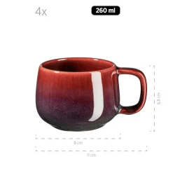 Die moderne Hausfrau Kaffeeservice, Steinzeug Elina Uno