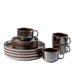 Die moderne Hausfrau Kaffeeservice, Steinzeug Glockenklang