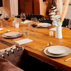 Die moderne Hausfrau Kaffeeservice, Steinzeug Osita 6 x Speisteller, 6 x Dessertteller, 6 x Müslischüssel