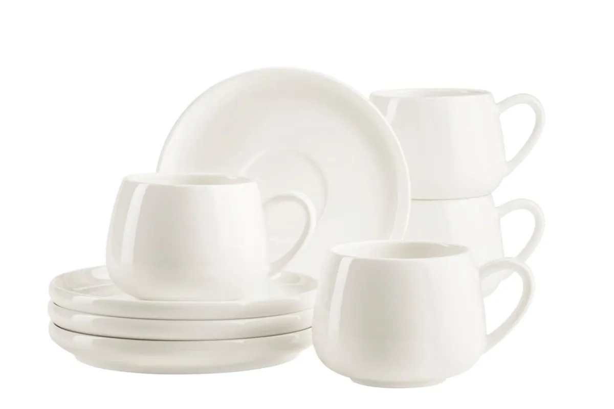 Die moderne Hausfrau Kaffeetassen Set, Porzellan Taya