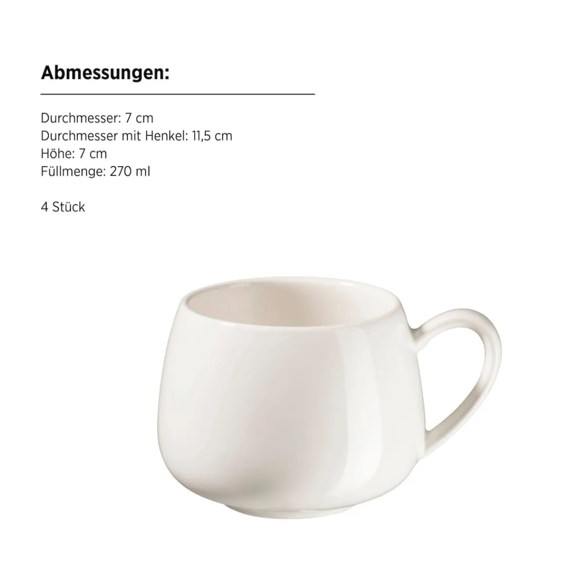 Die moderne Hausfrau Kaffeetassen Set, Porzellan Taya