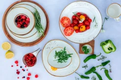 Die moderne Hausfrau Kaffeetassen-Set, Porzellan Pintar Beige / Braun