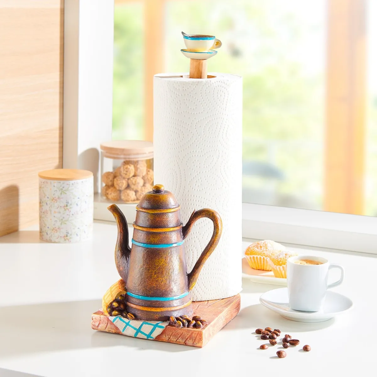 Die moderne Hausfrau Küchenrollenhalter „Kaffee“