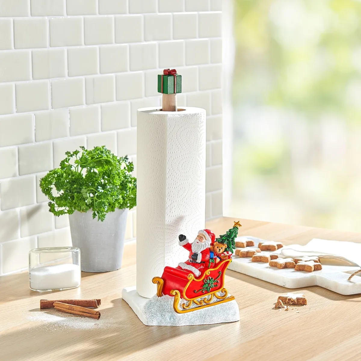 Die moderne Hausfrau Küchenrollenhalter „Santa“