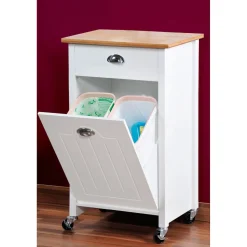 Die moderne Hausfrau Küchenwagen mit Mülltrennsystem weiß