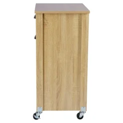 Die moderne Hausfrau Küchenwagen mit Mülltrennsystem Eiche, weiß