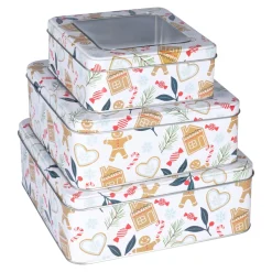 Die moderne Hausfrau Keksdosen-Set „Sichtfenster“, 3 Stück