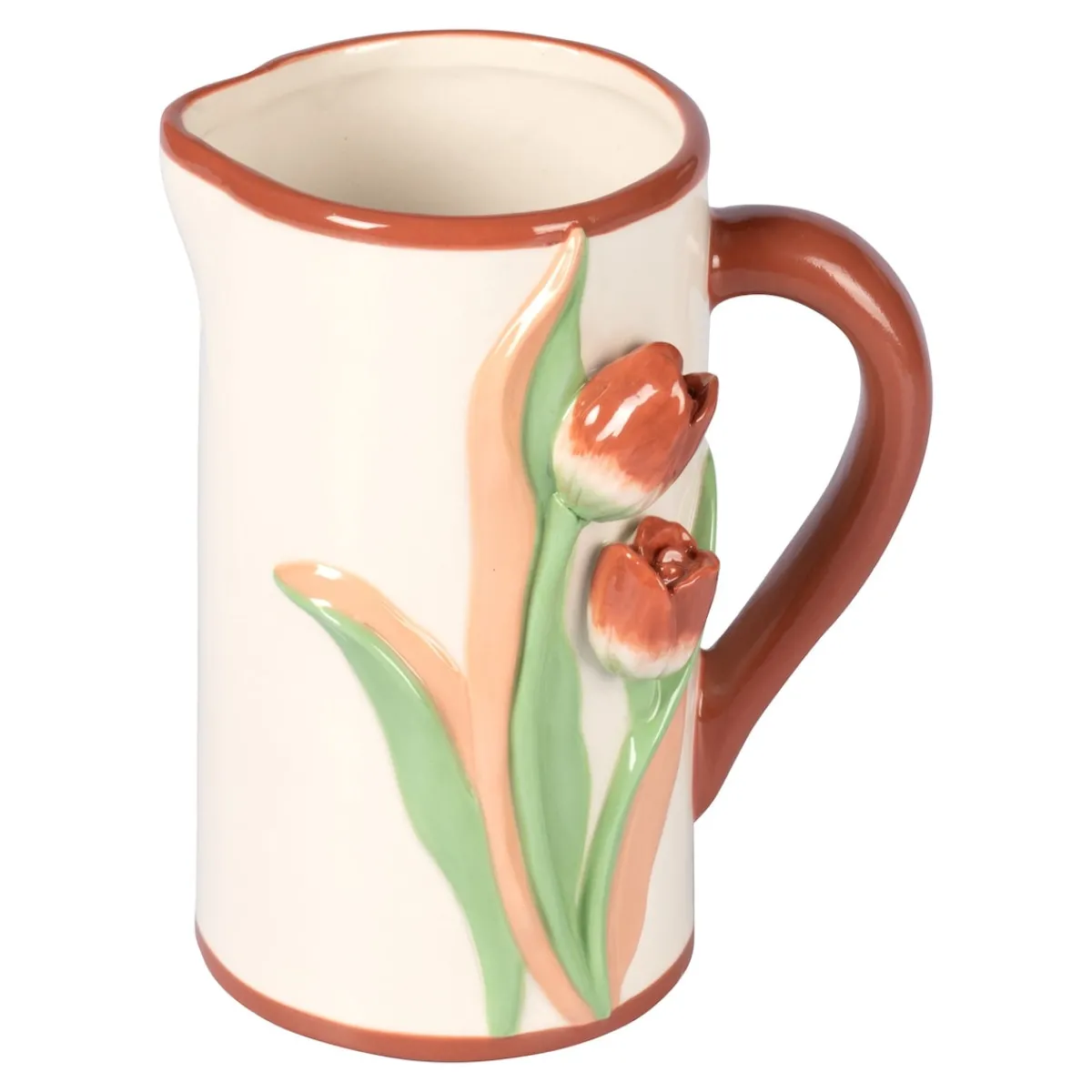 Die moderne Hausfrau Keramik-Krug "Tulpen", 1,14 l