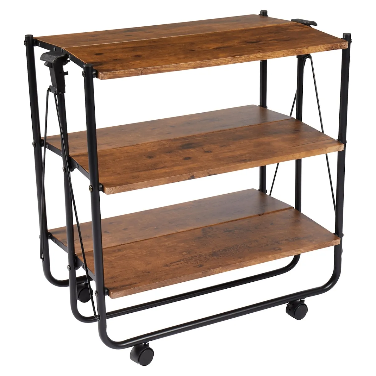 Die moderne Hausfrau Klappbarer Servierwagen "Holzoptik"