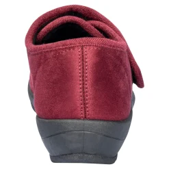 Damen Die moderne Hausfrau Kletthausschuh „Elegant“ bordeaux