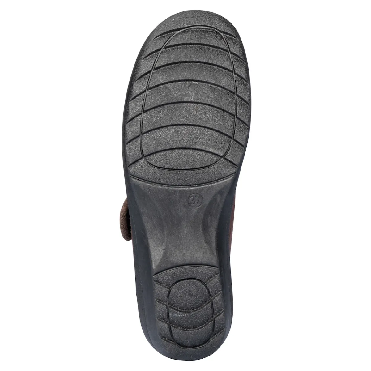 Damen Die moderne Hausfrau Kletthausschuh „Elegant“ schoko