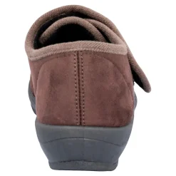 Damen Die moderne Hausfrau Kletthausschuh „Elegant“ schoko