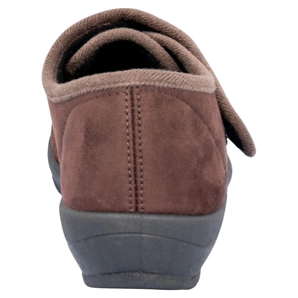 Damen Die moderne Hausfrau Kletthausschuh „Elegant“ schoko